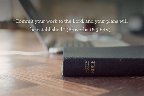 Commit Your Work to The Lord