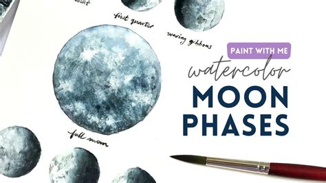 EASY Watercolor Moon Phases Tutorial - YouTube