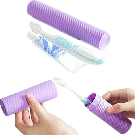 1 PC Travel Portable Toothbrush Toothpaste Storage Box Colorful Small Capacity Hiking Camping ...