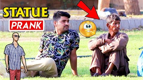 HUMAN STATUE PRANK | Awesome Reactions | pange bazz prank - YouTube