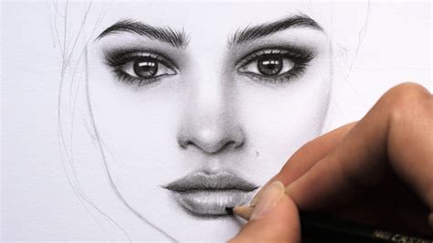 Female Face Pencil Sketch