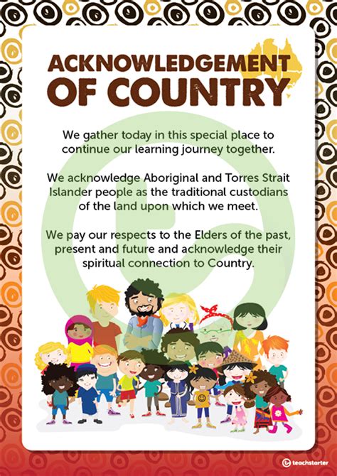 Acknowledgement of Country Poster Teaching Resource | Teach Starter | Aboriginal education ...