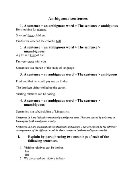 Ambiguous-sentences - Semantics, Ambiguous - Sentences - Ambiguous ...