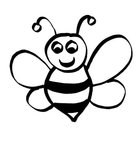 Cute Bumble Bee coloring page - Download, Print or Color Online for Free