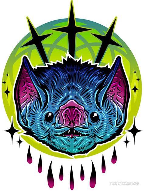 Neon Bat Sticker by Peregrine Jazmin | Bat art, Art, Sticker graffiti