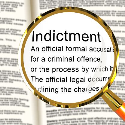 Federal Indictment Definition Shows Lawsuit And Prosecution Against ...