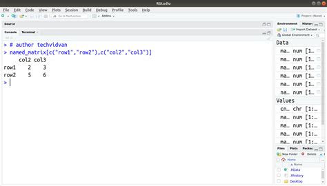 R Matrix - How to create, name and modify matrices in R? - TechVidvan