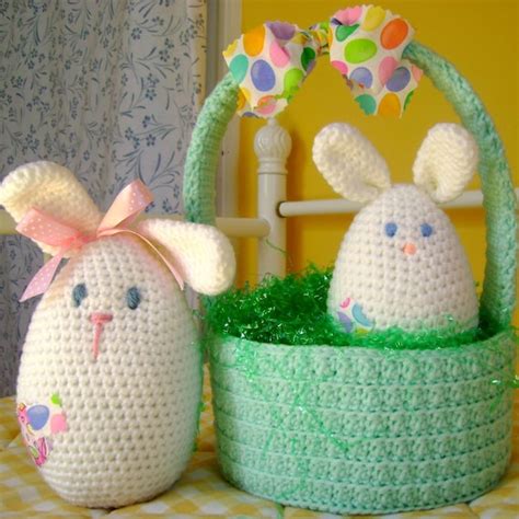 Easter Bunny CROCHET PATTERN Basket With Bunny and Baby Bunnie | Etsy