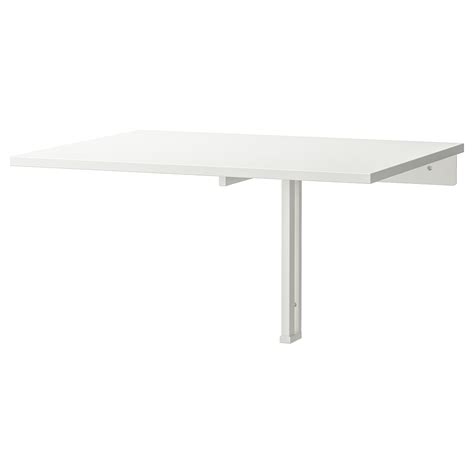 NORBERG wall-mounted drop-leaf table, white, 74x60 cm - IKEA Malaysia