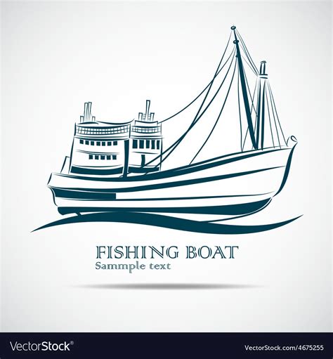 Fishing boat Royalty Free Vector Image - VectorStock