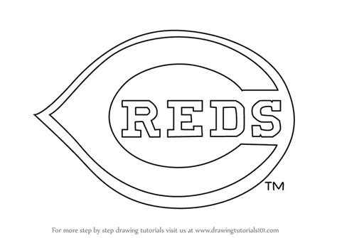 How to Draw Cincinnati Reds Logo (MLB) Step by Step | DrawingTutorials101.com
