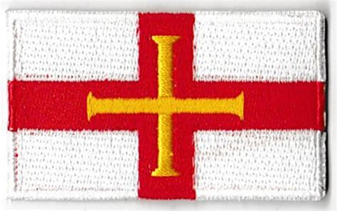 Guernsey Channel Islands Flag Embroidered Iron / Sew on Patch - Etsy