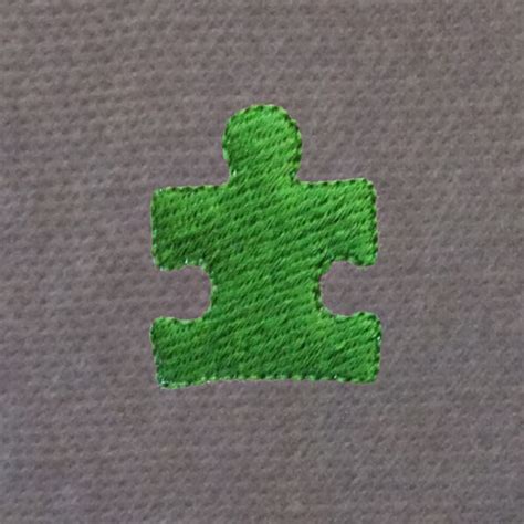 Puzzle Piece Machine Embroidery Design for Autism Awareness in 2 sizes. Simple, Elegant and Bold ...