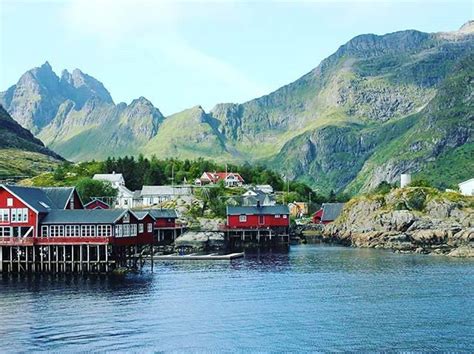 Picturesque fishing village in beautiful Lofoten island #visitnorway #visitlofoten # ...