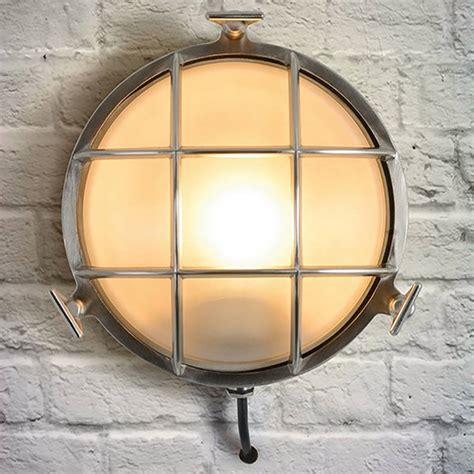 Industrial Circular Chrome Outdoor Wall Light By I Love Retro ...