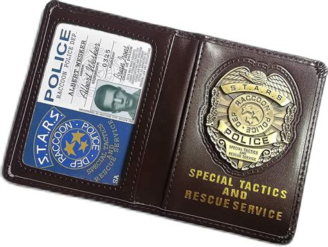 Resident Evil Biohazard S.T.A.R.S Leather Wallet Badge ID Holder R.P.D Police | eBay