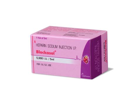 BLOCKASOL Heparin Sodium Injection B.P. » SGPharma