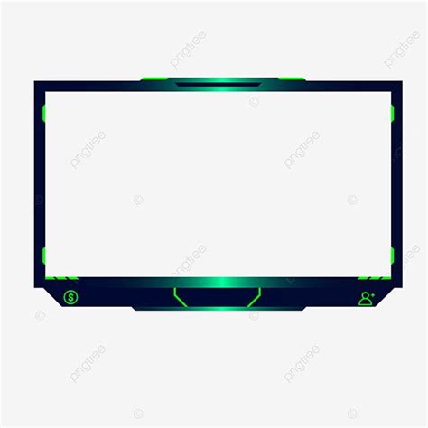 Green Gradient Gaming Screen Cam For Live Streamer, Overlay, Facecam, Gaming PNG and Vector with ...