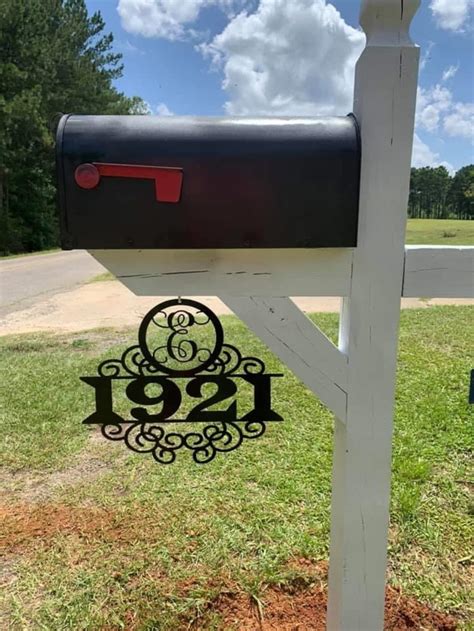 Custom Monogram Mailbox Address Sign | Etsy