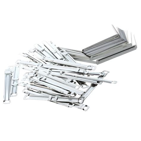 50 Sets Metal Office Fasteners Clips for Paper File-in File Folder ...