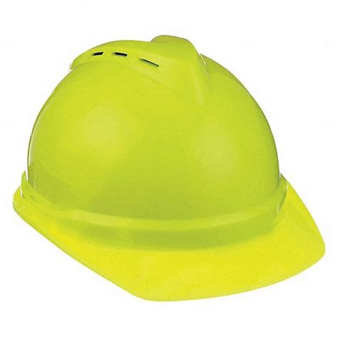 Hi-Visibility Yellow, No Graphics, Hard Hat - 10E661|10074820 - Grainger