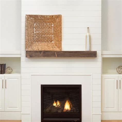 Mantels Direct 72-in W x 6-in H x 8-in D Provincial Pine Hollow Rustic ...