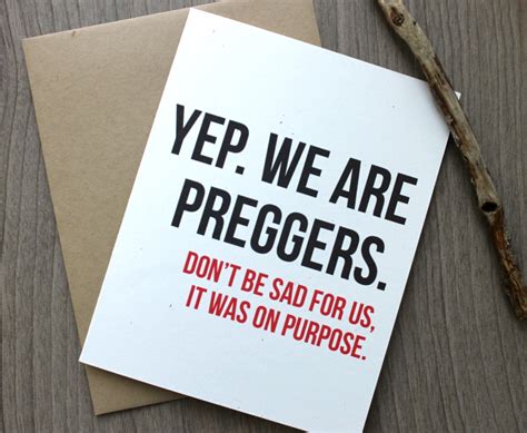 Pregnancy Announcement Card Funny Pregnancy by PattersonPaper