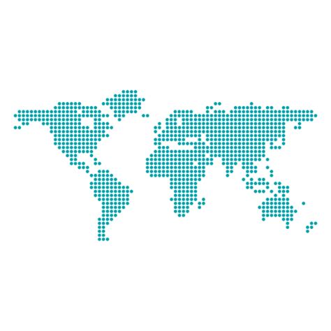 Pixel dotted world map - Transparent PNG & SVG vector file