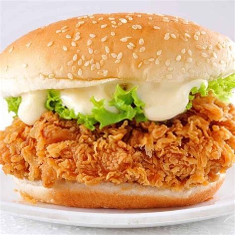 KFC Zinger Burger Recipe » Recipefairy.com | Burger recipes, Zingers recipe, Recipes