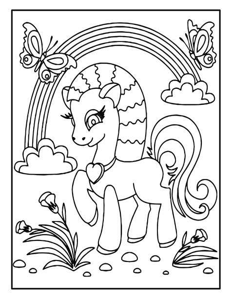 Unicorn Coloring Book Pages for Kids - 50 Unicorn Coloring Pages for Kids