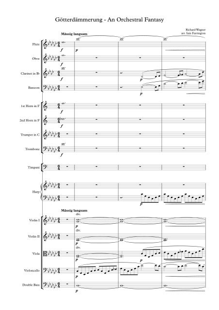 Wagner - Götterdämmerung: An Orchestral Fantasy (full score) - PDF download