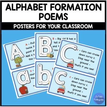 Alphabet Formation Poems by La Petite Kindergarten | TpT