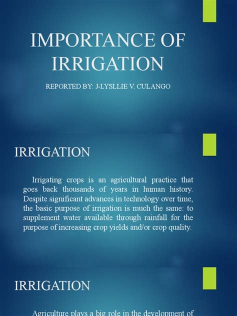 Importance of Irrigation | PDF | Irrigation | Agriculture