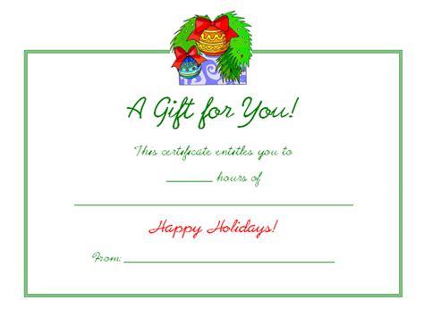 Free Holiday Gift Certificates Templates to Print | hubpages