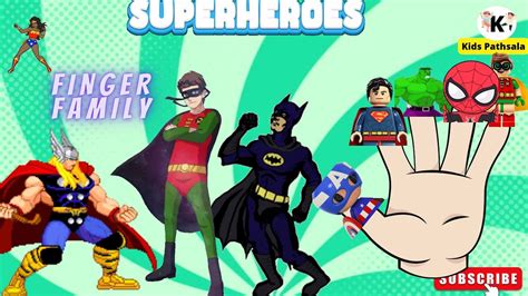 Superheroes Finger Family Song - Superman, Batman - YouTube