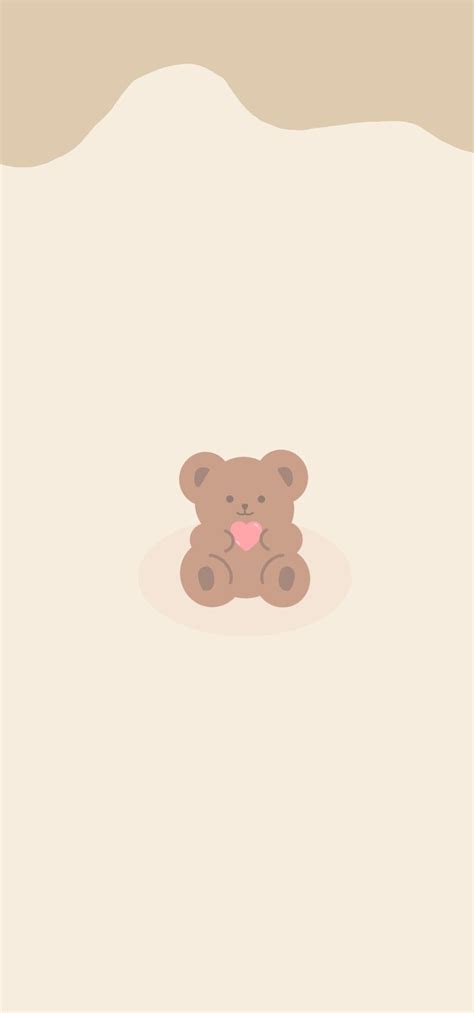 Teddy bear wallpaper cream brown aesthetic wallpaper | Teddy bear wallpaper, Bear wallpaper ...