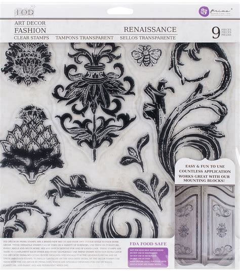 12 x 12 Prima Marketing Iron Orchid Designs Decor Clear Stamps-Arabesque Home Stamps