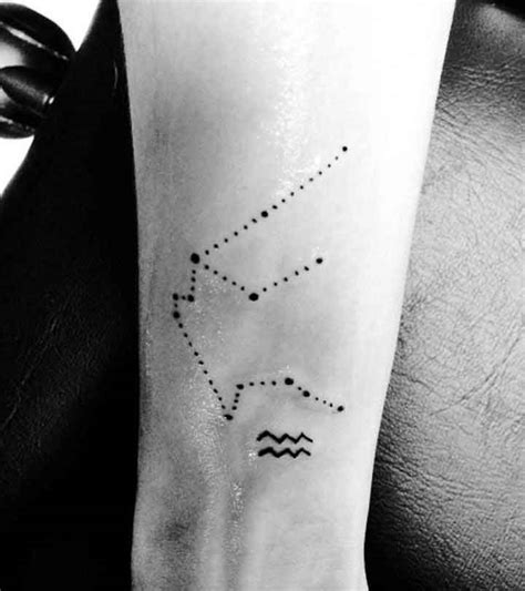 25 Aquarius Constellation Tattoo Designs, Ideas and Meanings for Zodiac Lovers - Tattoo Me Now