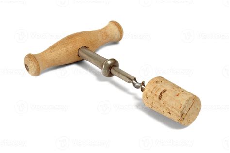 Corkscrew with cork 1385390 Stock Photo at Vecteezy