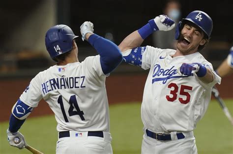 Dodgers’ Cody Bellinger dislocates shoulder celebrating home run in NLCS Game 7 win vs. Braves ...