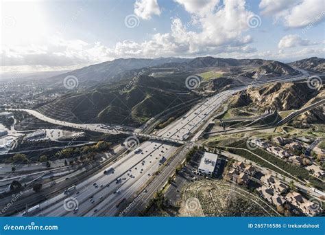 Golden State 5 Freeway Leaving Los Angeles Stock Photo - Image of route ...