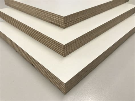 Smooth White Satin Melamine Birch Plywood (MF PLY (Melamine Faced Plywood)) | Melamine plywood ...