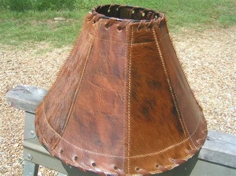 Cowhide Leather Southwest Rustic Lamp Shade 1273 | Rustic lamp shades ...