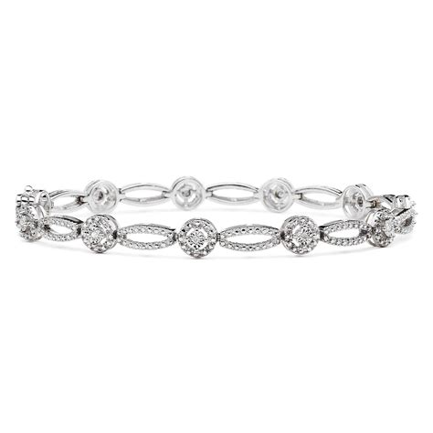 1/10 CT. T.W. Genuine Diamond Oval & Round Bracelet - JCPenney