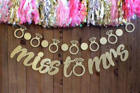 BRIDAL SHOWER BANNER Miss to Mrs Banner Bridal Shower Sign | Etsy ...