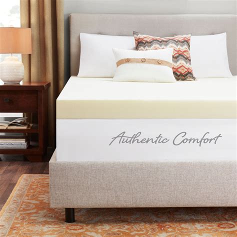 Authentic Comfort 4-Inch Breathable Memory Foam Mattress Topper ...