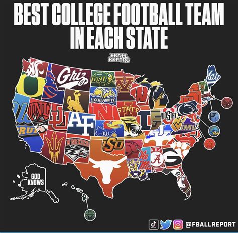 @Fballreport: Map of best college football team in each state | SEC Rant