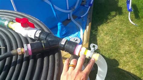 How to make a valve that heats your above ground pool with solar heat an... | Pool heater, Diy ...