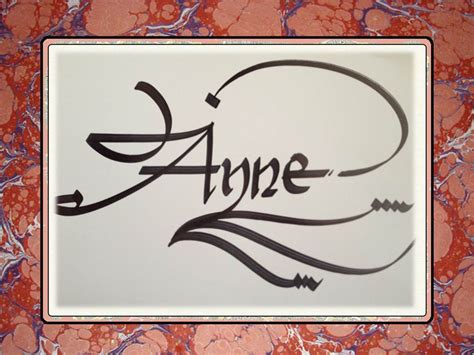 Calligraphy Art: Anne in Turkish style calligraphy