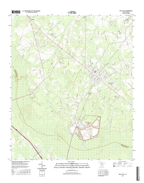 MyTopo Holly Hill, South Carolina USGS Quad Topo Map